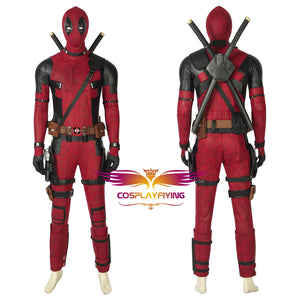Marvel Comics Deadpool Wade Wilson X-Men Cosplay Costume Full Set for Halloween Carnival