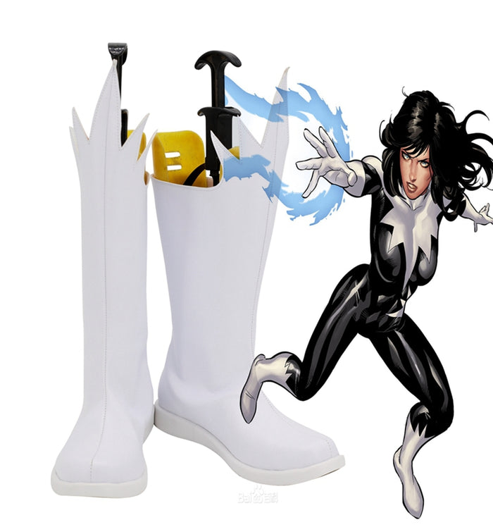 Marvel Comics Polaris Lorna Dane Cosplay Shoes Boots Custom Made for Adult Men and Women