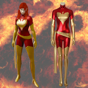 Marvel Comics X-Men White&Dark Phoenix Jean Grey Summers Jumpsuit Cosplay Costume for Halloween Carnival