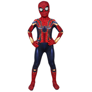 Marvel Kids Cosplay Child Size Avengers: Endgame Iron Spiderman Peter Parker Jumpsuit Cosplay Costume