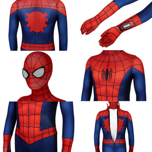 Marvel Kids Cosplay Child Size Ultimate Spider-Man Season 1 Peter Parker Jumpsuit Cosplay Costume