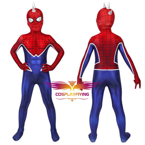 Marvel Kids Cosplay Child Size spider man ps4 Spider-Punk Suit Jumpsuit Cosplay Costume