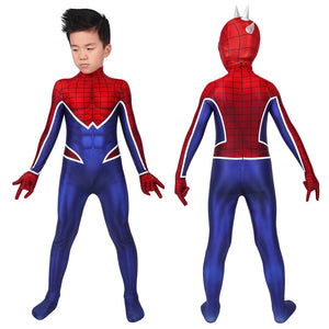 Marvel Kids Cosplay Child Size spider man ps4 Spider-Punk Suit Jumpsuit Cosplay Costume
