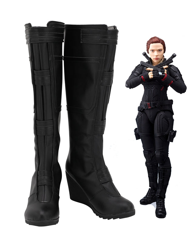 Marvel Movie Avengers: Endgame Black Widow Natasha Romanoff Cosplay Shoes Boots Custom Made for Adult Men and Women Halloween Carnival