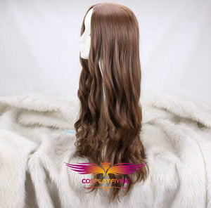 Marvel Movie The Avengers Scarlet Witch Wanda Maximoff Long Wavy Cosplay Wig Cosplay Prop for Girls Adult Women Halloween Carnival Party
