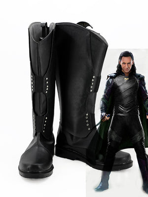 Marvel Movie Thor: Ragnarök Loki Laufeyson/Odinson Cosplay Shoes Boots Custom Made for Adult Men and Women Halloween Carnival
