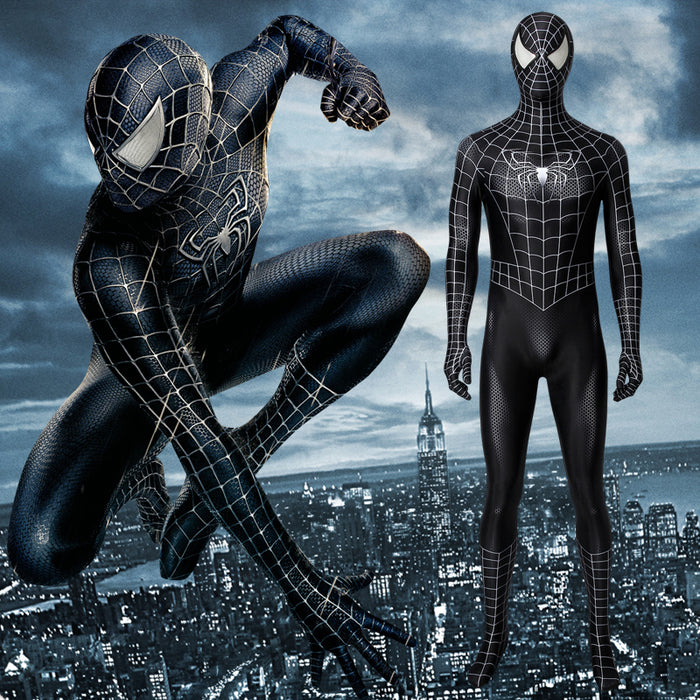 Marvel Movie Spider-Man 3  Eddie Brock / Venom Peter Parker Jumpsuit Cosplay Costume Halloween Carnival Simple Version