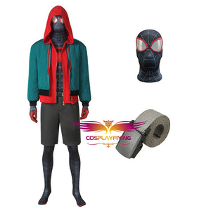 Marvel Spider-Man: Into the Spider-Verse Miles Morales Cosplay Costume for Halloween Carnival
