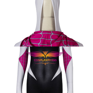 Marvel Spider-Man: Into the Spider-Verse Spider-Gwen Gwen Stacy Jumpsuit Cosplay Costume for Halloween Carnival