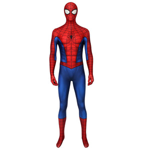 Marvel Spiderman ps4 3D Classic Suit Jumpsuit Cosplay Costume for Halloween Carnival