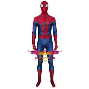 Marvel Movie The Amazing Spider-Man 2  Spiderman Peter Parker Jumpsuit for Halloween Carnival Luxurious Version