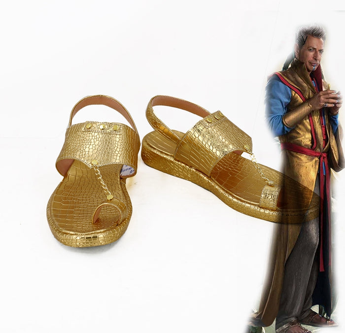 Marvel Thor: Ragnarök Grandmaster En Dwi Gast Cosplay Shoes Boots Custom Made for Adult Men and Women Halloween Carnival