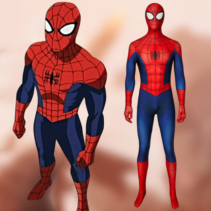 Marvel Ultimate Spider-Man Season 1 Peter Parker Jumpsuit Cosplay Costume for Halloween Carnival