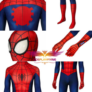 Marvel Comics Ultimate Spider-Man Season 1 Peter Parker Cosplay Costume for Halloween Carnival Party Simple Version