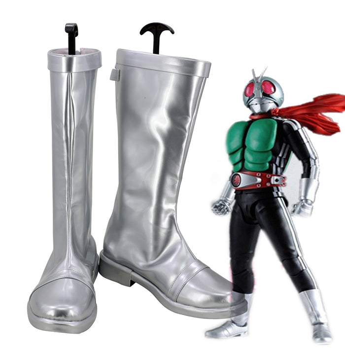 Masked Rider Kamen Rider Masked Rider 1 Cosplay Shoes Boots Custom Made for Adult Men and Women Halloween Carnival