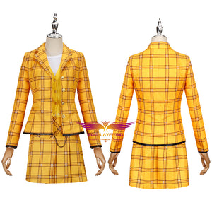 Movie Clueless Culturenik Costume Yellow Stage Suit Cosplay for Halloween Carival Party Outfits