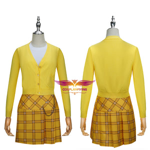 Movie Clueless Culturenik Costume Yellow Stage Suit Cosplay for Halloween Carival Party Outfits