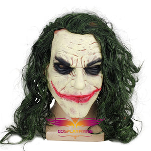 Movie Batman: The Dark Knight Suicide Squad Horror Clown The Joker Cosplay Wig With Mask Cosplay for Boys Adult Men Halloween Carnival
