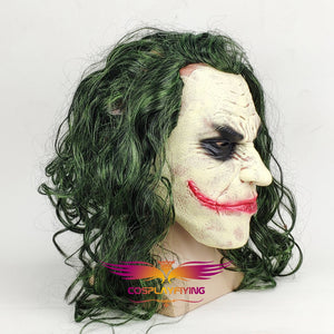 Movie Batman: The Dark Knight Suicide Squad Horror Clown The Joker Cosplay Wig With Mask Cosplay for Boys Adult Men Halloween Carnival
