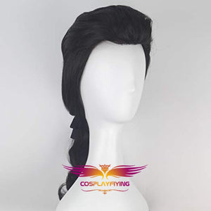 Movie Beauty and The Beast Prince Gaston Black Short Cosplay Wig Cosplay for Adult Men Halloween Carnival