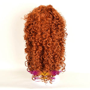 Movie Brave Princess Merida Mei lida Long Curly Cosplay Wig Cosplay Prop for Girls Adult Women Halloween Carnival Party