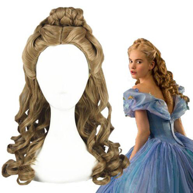 Movie Cinderella Disney Princess Sandy Synthetic Wavy Hair Cosplay Wig Cosplay for Adult Men Halloween Carnival