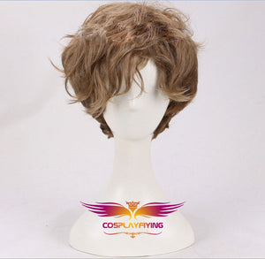 Movie Fantastic Beasts and Where to Find Them Newt Short Brown Gradient Curly Cosplay Wig Cosplay for Boys Adult Men Halloween Carnival
