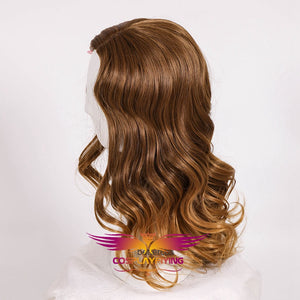Movie Harry Potter Hermione Jean Granger Gradient Brown Curly Cosplay Wig Cosplay Prop for Girls Adult Women Halloween Carnival Party
