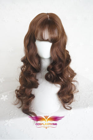 Movie Harry Potter Hermione Jean Granger Brown Wavy Cosplay Wig Cosplay Prop for Girls Adult Women Halloween Carnival Party