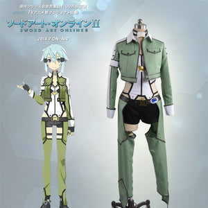 New Sword Art Online Phantom Bullet Asada Shino Cosplay Costume Women Adult Outfit White Scarf