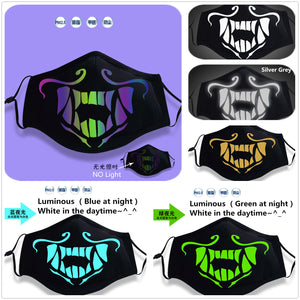 LOL League of Legends KDA Cosplay Akali Girl Boy Luminous Mask K/DA Mouth-muffle Cosplay Accessories
