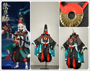 Onmyoji Kuro Douji Black Meikai No Yakujin Fancy Reaper Awakening Kimono Outfit Cosplay Costume