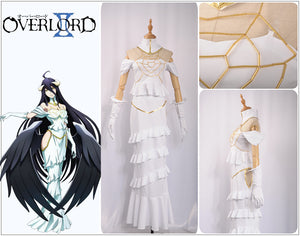 Overlord Albedo Cosplay White Dress Sexy Mermaid Dress Cosplay Costume
