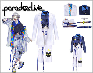Paradox Live The Cat’s Whiskers (TCW) Ryu Natsume White Uniform Cosplay Costume for Halloween Carnival