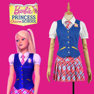 Princess Charm School Barbie Princess Sophia Party Dress Blair Willows School Uniform Adult Cosplay Costume Clothing Outfit