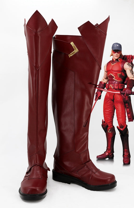 Red Arrow Arsenal Roy Harper Cosplay Shoes Boots Custom Made for Adult Men and Women