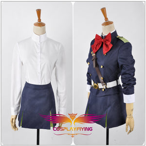 Seraph of the End Mitsuba Sangu Cosplay Costume Custom Adult Women Military Uniform