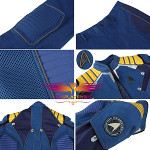 Star Trek 3: Beyond James Tiberius Kirk Cosplay Costume Blue Uniform for Halloween Carnival