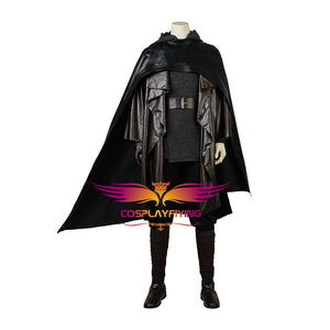 Star Wars: The Last Jedi Luke Skywalker Black Battle Suit Adult Men Cosplay Costume Full Set for Halloween Carnival