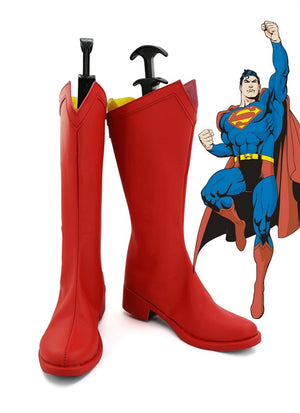 Superhero Superman Clark Kent Cosplay Shoes Boots Custom Made for Adult Men and Women