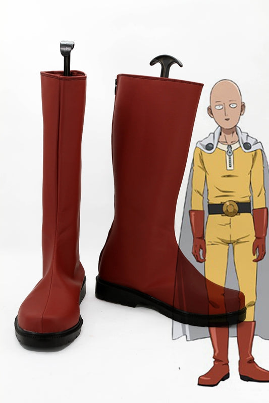 Anime Comics ONE PUNCH MAN Saitama Cosplay Shoes Boots Custom Made for Adult Men and Women Halloween Carnival