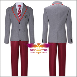 TV Series Elite Junior High School Gray Uniform Male Cosplay Costume Custom Made for Adult Halloween Carnival Party