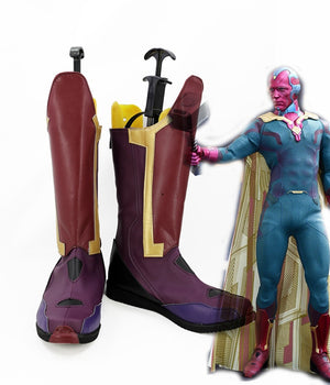 The Avengers Vision Cosplay Shoes Boots Custom Made for Adult Men and Women
