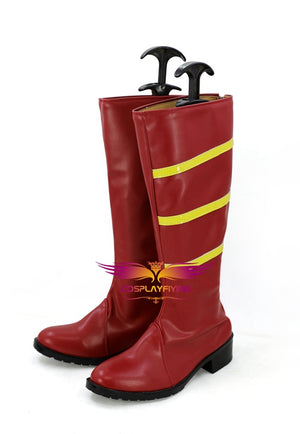 The Flash Jesse Quick Cosplay Shoes Boots Custom Made for Adult Men and Women