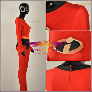 The Incredibles 2 Jumpsuit Red Bodysuit Elastigirl Helen Mr. Incredible Cosplay Costume Adult