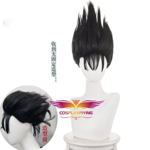 Tokyo From Today It's My Turn Shinji Ito Short Black Cosplay Wig Cosplay for Boys Adult Men Halloween Carnival Party