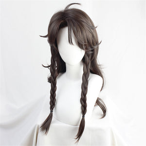 Twisted-Wonderland Leona Kingscholar Brown Braid Long Cosplay Wig Halloween Carnival