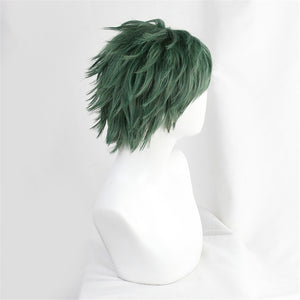 Twisted-Wonderland Trey Clover Dark Green Short Cosplay Wig Halloween Carnival