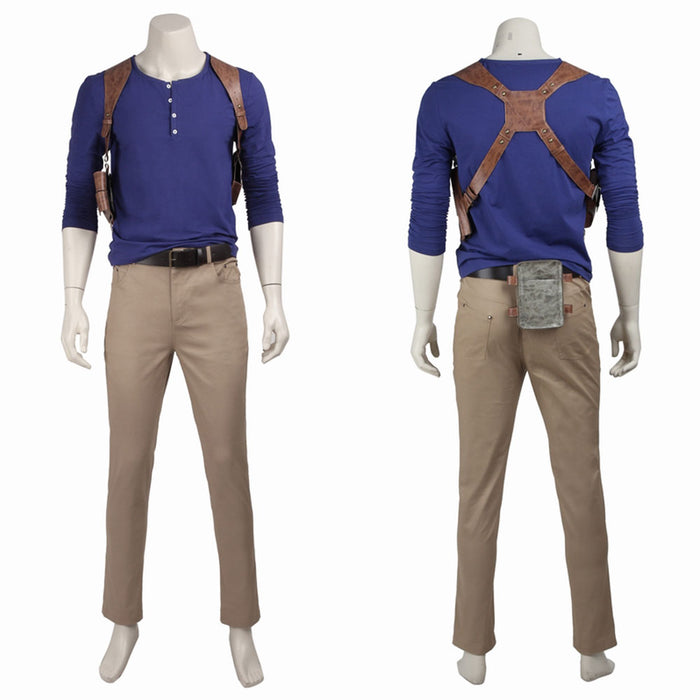 Uncharted 4 A Thief's End Nathan Drake Cosplay Costume Full Set for Halloween Carnival